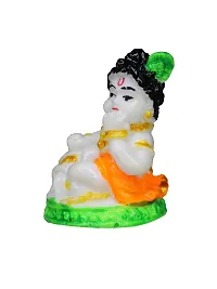 Om ssvmb9 Marble Bal Gopal/Laddu Gopal/Ladoo Gopal/Thakur Ji/Makhan Chor Idol/Krishna Idol/Murti/Statue Janmashtami Special for Home Temple Puja 2.5 Inch-thumb2