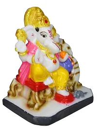 Om ssvmb9 Marble Ganesh Idol for Pooja Room Ganesha Statue for Home Decor Ganpati Idol God of Success and Luck Diwali Gifts Ganesh Ji Murti for Home Puja 4.5 Inch-thumb4