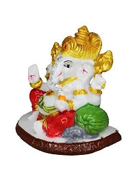 Om ssvmb9 Marble Ganesh Idol for Home Decor Ganesha Idol for Car Dashborad and Ganpati Statues for Living Room Ganesh ji Murti for Showpiece Figurine Home Decor Main Door Entrance 4 in-thumb2