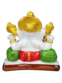 Om ssvmb9 Marble Ganesh Idol for Home Decor Ganesha Idol for Car Dashborad and Ganpati Statues for Living Room Ganesh ji Murti for Showpiece Figurine Home Decor Main Door Entrance 4 in-thumb3