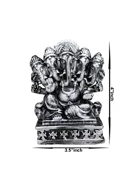 Om ssvmb9 Marble Panchmukhi Ganesh Idol for Home Decor Ganesha Idol for Car Dashborad and Ganpati Statues for Living Room Ganesh ji Murti for Showpiece Figurine Home Decor Main Door Entrance-thumb1