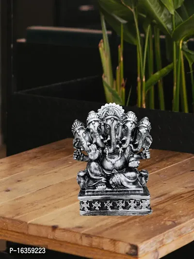 Om ssvmb9 Marble Panchmukhi Ganesh Idol for Home Decor Ganesha Idol for Car Dashborad and Ganpati Statues for Living Room Ganesh ji Murti for Showpiece Figurine Home Decor Main Door Entrance-thumb3