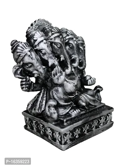 Om ssvmb9 Marble Panchmukhi Ganesh Idol for Home Decor Ganesha Idol for Car Dashborad and Ganpati Statues for Living Room Ganesh ji Murti for Showpiece Figurine Home Decor Main Door Entrance-thumb5