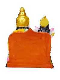 Om ssvmb9 Marble Lord Kubera and Lakshmi Statue for Wealth and Harmony | God kuber Idol/showpiece for Home | Laxmi Kuber ji ki murti for puja Decorative Showpiece 4 Inch-thumb2