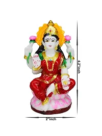 Om ssvmb9 Marble Lakshmi Devi Idol Statue for Home Puja Goddess Laxmi Idols/Murti Showpiece for Temple Pooja Room Diwali Decoration Gifts for Family Friends 4.2 Inch-thumb1