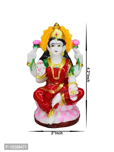 Om ssvmb9 Marble Lakshmi Devi Idol Statue for Home Puja Goddess Laxmi Idols/Murti Showpiece for Temple Pooja Room Diwali Decoration Gifts for Family Friends 4.2 Inch-thumb2