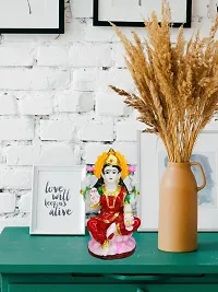 Om ssvmb9 Marble Lakshmi Devi Idol Statue for Home Puja Goddess Laxmi Idols/Murti Showpiece for Temple Pooja Room Diwali Decoration Gifts for Family Friends 4.2 Inch-thumb4