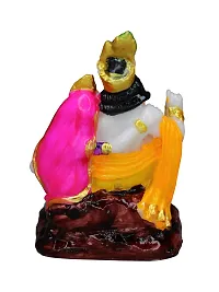 Om ssvmb9 Marble Radha and Lord Krishna Idol Radha Krishna Sculpture Statue/Murti/Idol-Puja, Car Dashborad, Meditation, Prayer, Office, Home Decor Gift Item/Product-Money, Good Luck, Love 5 Inch-thumb1