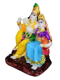 Om ssvmb9 Marble Radha and Lord Krishna Idol Radha Krishna Sculpture Statue/Murti/Idol-Puja, Car Dashborad, Meditation, Prayer, Office, Home Decor Gift Item/Product-Money, Good Luck, Love 5 Inch-thumb3