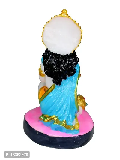 Om ssvmb9 Marble Sankat Mochan/Bajrang Bali/Balaji/Hanumanji ki Murti/Statue/Idol for Car, Door Entance, Gifting Purpose, Home Room Decor Showpiece Figurine 4.5-thumb5