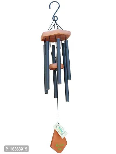 Om ssvmb9 Metal Feng Shui Vastu Windchime/Wind Chimes 6 Pipes Rods for Positive Vibrations Energy Flow at Home, Office, Garden, Balcony, Bedroom, Window, Indoor  Outdoor Decoration 28 in