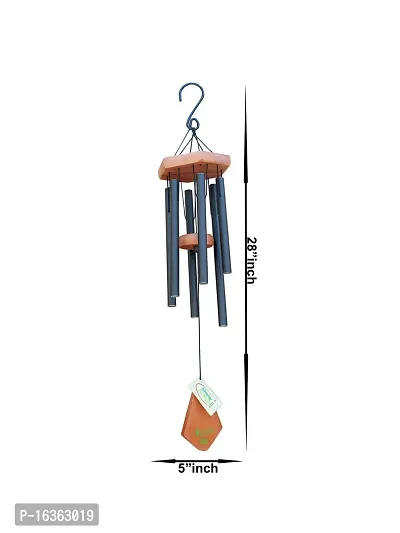 Om ssvmb9 Metal Feng Shui Vastu Windchime/Wind Chimes 6 Pipes Rods for Positive Vibrations Energy Flow at Home, Office, Garden, Balcony, Bedroom, Window, Indoor  Outdoor Decoration 28 in-thumb2