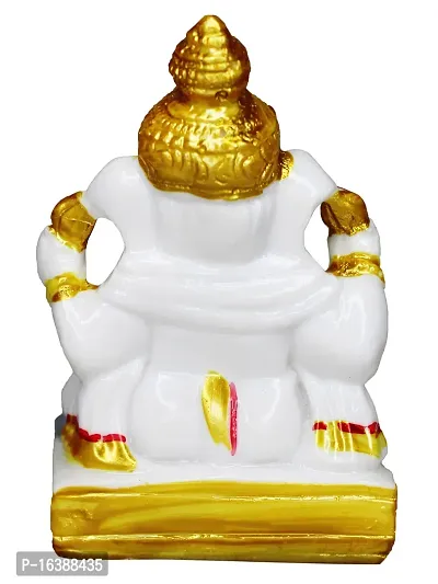 Om ssvmb9 Marble Ganesha/Ganesh/Ganesh ji/Ganpati Idol/Idols/Murti/Statue for Gift, Car Dashborad, Home Decor Figurine for Main Door,Puja/Pooja Room, Mandir(3.5x2x2 Inch)-thumb2