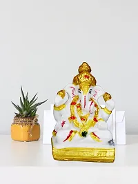 Om ssvmb9 Marble Ganesha/Ganesh/Ganesh ji/Ganpati Idol/Idols/Murti/Statue for Gift, Car Dashborad, Home Decor Figurine for Main Door,Puja/Pooja Room, Mandir(3.5x2x2 Inch)-thumb3