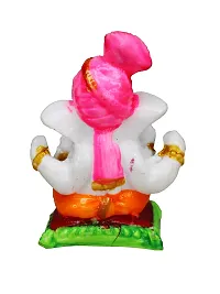 Om ssvmb9 Marble Ganesh Idol for Home Decor Ganesha Idol for Car Dashborad and Ganpati Statues for Living Room Ganesh ji Murti for Showpiece Figurine Home Decor Main Door Entrance(3x1.5x1 Inch)-thumb3