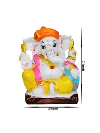 Om ssvmb9 Marble Ganesha Idol for Home Decor/Gift Ganesh Murti for Home Puja Temple Ganeshji Statue for Happiness Showpiece Figurine 3 Inch-thumb4