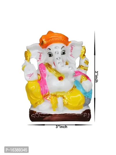 Om ssvmb9 Marble Ganesha Idol for Home Decor/Gift Ganesh Murti for Home Puja Temple Ganeshji Statue for Happiness Showpiece Figurine 3 Inch-thumb5