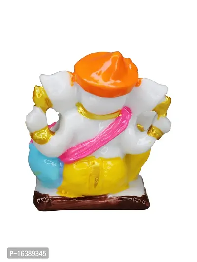 Om ssvmb9 Marble Ganesha Idol for Home Decor/Gift Ganesh Murti for Home Puja Temple Ganeshji Statue for Happiness Showpiece Figurine 3 Inch-thumb3