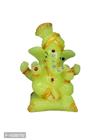 Om ssvmb9 Marble Marble Ganesh Idol for Pooja Room Ganesha Statue for Home Decor Ganpati Idol God of Success and Luck Diwali Gifts Ganesh Ji Murti for Home Puja(3x1.5x1 Inch)-thumb0