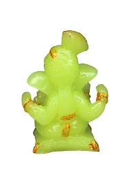 Om ssvmb9 Marble Marble Ganesh Idol for Pooja Room Ganesha Statue for Home Decor Ganpati Idol God of Success and Luck Diwali Gifts Ganesh Ji Murti for Home Puja(3x1.5x1 Inch)-thumb2