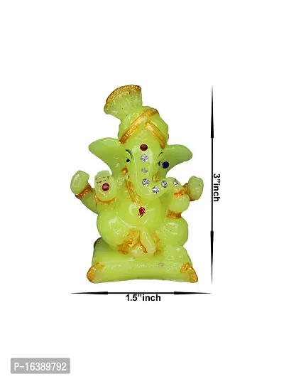 Om ssvmb9 Marble Marble Ganesh Idol for Pooja Room Ganesha Statue for Home Decor Ganpati Idol God of Success and Luck Diwali Gifts Ganesh Ji Murti for Home Puja(3x1.5x1 Inch)-thumb4