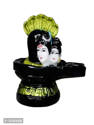 Om ssvmb9 Marble Mahadev/Shiv/Shiva/Sankar Idol/Shiivling/Shivlinga/Shivlingam Murti/Statue for Worship, Home Room Decor Showpiece Temple/Mandir Puja/Pooja 4 Inch