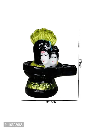 Om ssvmb9 Marble Mahadev/Shiv/Shiva/Sankar Idol/Shiivling/Shivlinga/Shivlingam Murti/Statue for Worship, Home Room Decor Showpiece Temple/Mandir Puja/Pooja 4 Inch-thumb2