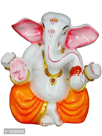 Om ssvmb9 Marble Ganesh Idol for Home Deacute;cor Ganesha Statue for Home Temple Puja Ganeshji Murti for Home Happiness Vastu and Gift Type Showpiece Figurine