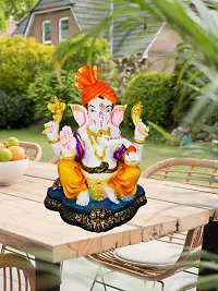 Om ssvmb9 Marble Ganesha/Ganeshji Murti for Home Decor Showpiece Figurine Ganpati Idol God of Success and Luck, Diwali Gifts Ganesh Statue Puja/Pooja 9 Inch-thumb3