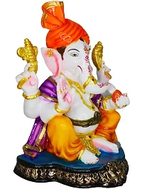 Om ssvmb9 Marble Ganesha/Ganeshji Murti for Home Decor Showpiece Figurine Ganpati Idol God of Success and Luck, Diwali Gifts Ganesh Statue Puja/Pooja 9 Inch-thumb4