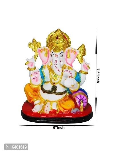 Om ssvmb9 Marble Ganesh Idol for Pooja Room Ganesha Statue for Home Decor Ganpati Idol God of Success and Luck Diwali Gifts Ganesh Murti for Home Puja 7.5 Inch-thumb2