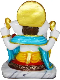 Om ssvmb9 Marble Ganesha/Ganeshji Murti for Home Decor Showpiece Figurine Ganpati Idol God of Success and Luck, Diwali Gifts Ganesh Statue Puja/Pooja 7.5 Inch-thumb3