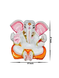 Om ssvmb9 Marble Ganeshji Murti for Pooja Room Living Room Ganesha Statue for Home Decor Ganesh Idol for Puja/Pooja Showpiece Figurine-thumb1