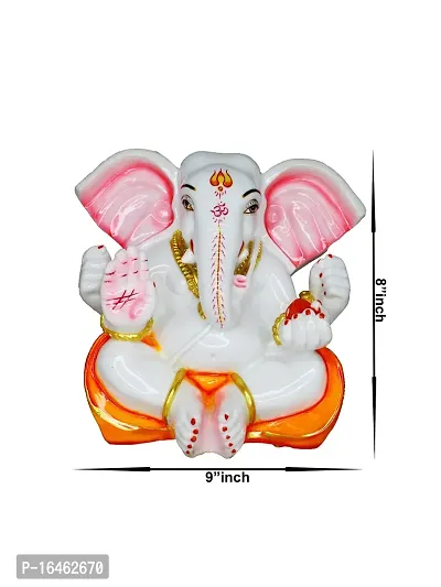 Om ssvmb9 Marble Ganeshji Murti for Pooja Room Living Room Ganesha Statue for Home Decor Ganesh Idol for Puja/Pooja Showpiece Figurine-thumb2