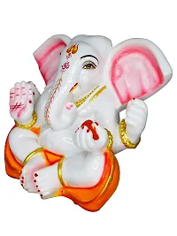 Om ssvmb9 Marble Ganeshji Murti for Pooja Room Living Room Ganesha Statue for Home Decor Ganesh Idol for Puja/Pooja Showpiece Figurine-thumb2