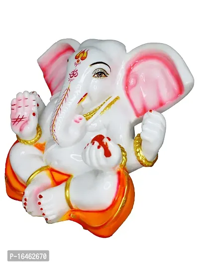 Om ssvmb9 Marble Ganeshji Murti for Pooja Room Living Room Ganesha Statue for Home Decor Ganesh Idol for Puja/Pooja Showpiece Figurine-thumb3