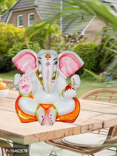 Om ssvmb9 Marble Ganeshji Murti for Pooja Room Living Room Ganesha Statue for Home Decor Ganesh Idol for Puja/Pooja Showpiece Figurine-thumb4