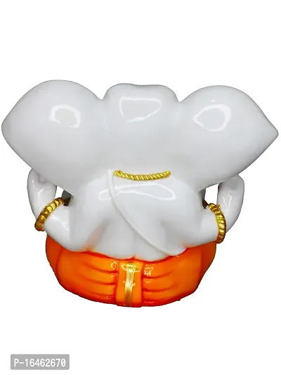 Om ssvmb9 Marble Ganeshji Murti for Pooja Room Living Room Ganesha Statue for Home Decor Ganesh Idol for Puja/Pooja Showpiece Figurine-thumb5