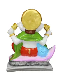 Om ssvmb9 Marble Ganesh Idol for Pooja Room Ganesha Statue for Home Decor Ganpati Idol for Success and Luck Diwali Gifts Ganesh Murti for Home Temple Puja (5 Inch, Multi Colour)-thumb4