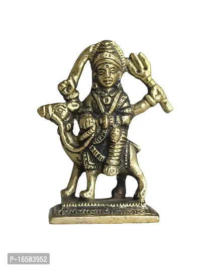 Om ssvmb9 Brass Dasa/Dasha MATA/Momai Maa/Durga Murti/Idol/Statue for Home Puja/Pooja Temple/Mandir (3.5 Inch, Gold Color)