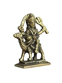 Om ssvmb9 Brass Dasa/Dasha MATA/Momai Maa/Durga Murti/Idol/Statue for Home Puja/Pooja Temple/Mandir (3.5 Inch, Gold Color)-thumb2