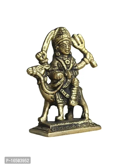 Om ssvmb9 Brass Dasa/Dasha MATA/Momai Maa/Durga Murti/Idol/Statue for Home Puja/Pooja Temple/Mandir (3.5 Inch, Gold Color)-thumb3