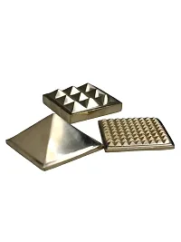 Om ssvmb9 Brass Vastu Pyramid That Spreads Positive Vibes, 3 Layer Metal Pyramid for Home and Office Feng Shui Products North-West Vaastu Dosh Nivaran Piramid (2 x 2 x 2 Inch, Gold)-thumb3