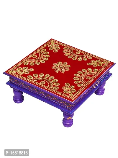 Om ssvmb9 Puja Altar Cloth for Multipurpose Use/Velvet Puja Cloth/Puja Aasan/Puja Chowki Assan/Puja Altar Cloth for Home Mandir Size (7 x 7 in, Red Color, Pack of 5)-thumb3