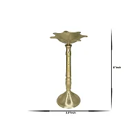 Om ssvmb9 Brass Fancy Kerala Diya Oil Lamp Stand for Puja Home Decoration Items Temple Festival Gifts Puja Articles Decor (Height:- 8 Inch)-thumb3