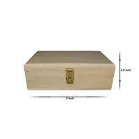 Wooden Cash Box Hand Made Laxmi Prapati Box Vastu Remedis Sriparni Wealth Money Cash Box (Weight:- 0.560 Kg)-thumb1