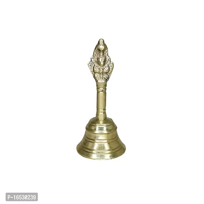 Om ssvmb9 Brass Bell/Ghanti for Home Puja Mandir Prayer Bell Ghanti, for Pooja Purpose, Spiritual Gifts (Weight:- 0.121 kg)