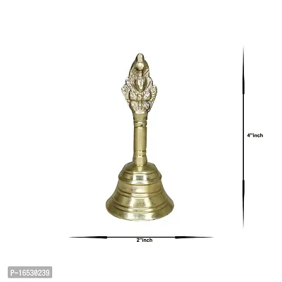 Om ssvmb9 Brass Bell/Ghanti for Home Puja Mandir Prayer Bell Ghanti, for Pooja Purpose, Spiritual Gifts (Weight:- 0.121 kg)-thumb2