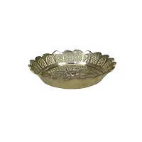 Om ssvmb9 Brass Pooja Thali Puja Dish Aarti Plate for Worship and Gift Purpose (Pack of 5, Weight:- 0.021 Kg)-thumb3