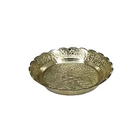 Om ssvmb9 Brass Pooja Thali Puja Dish Aarti Plate for Worship and Gift Purpose (Pack of 4, Weight:- 0.03 Kg)-thumb3